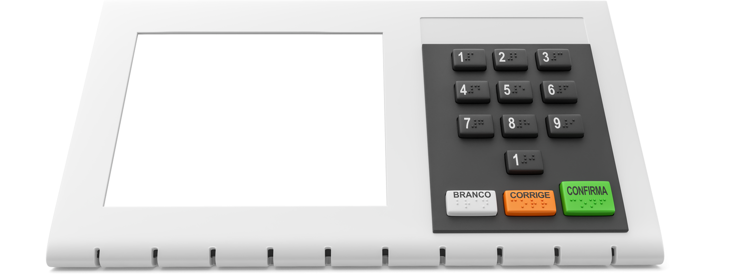 Brazil's electronic ballot box in 3d render illustration
