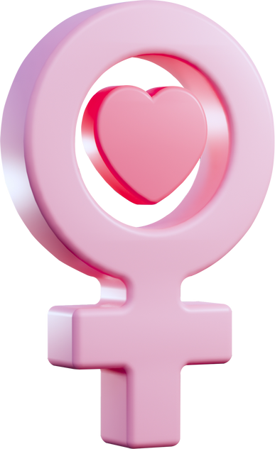 3D Female Sign Icon